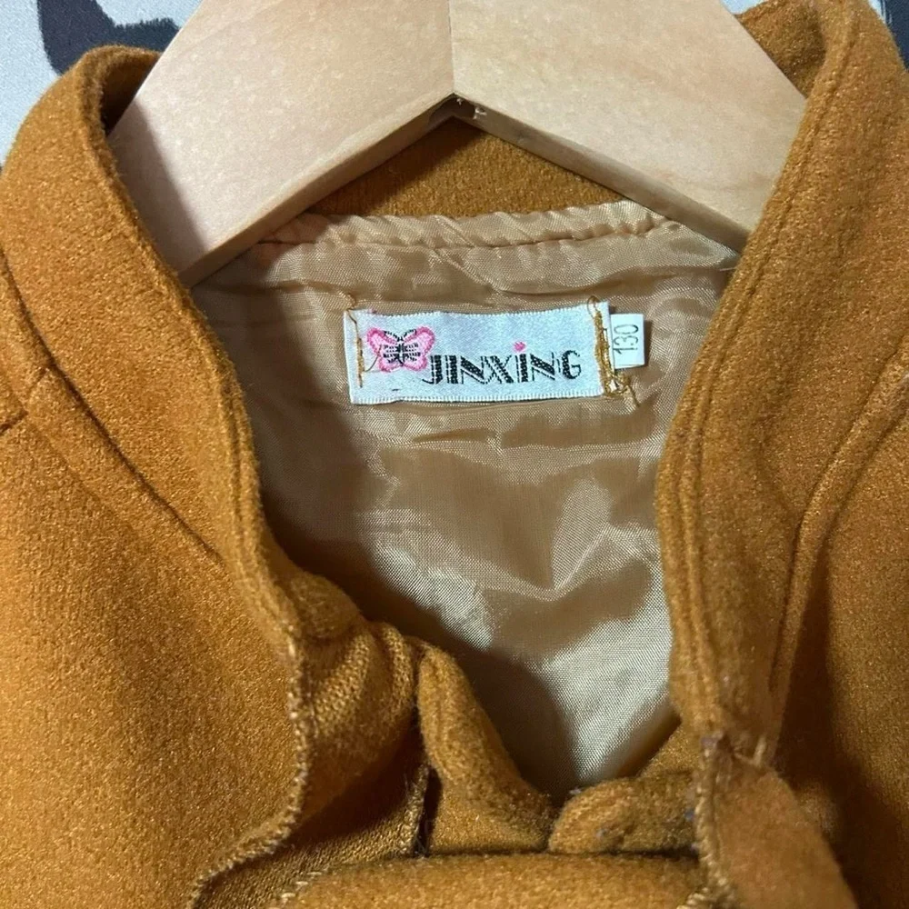 🧥 Camel Orange Brown Dream Coat – Kids 5/6 - JINXING